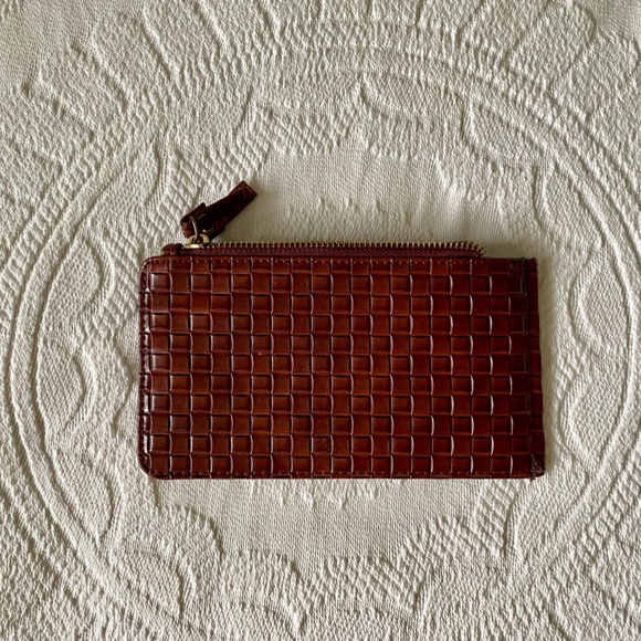 Boho faux leather basket weave wallet / clutch - Picture 4 of 4